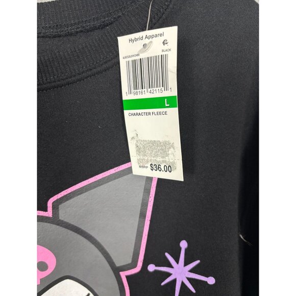 Kuromi Juniors' Kuromi Graphic Crewneck Sweatshirt Black Size Large NWT's - Picture 7 of 8
